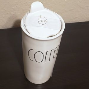 Rae Dunn Dining - Rae Dunn COFFEE Ceramic Travel Mug with Lid Rae Dunn Dining - Rae Dunn COFFEE Ceramic Travel Mug with Lid
